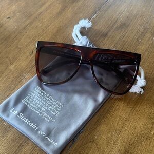 Le Specs Tortoiseshell Sunglasses - Brown gradient Lenses